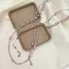 O Colar de Pérolas Quebrado Que Cai do Pescoço Pode Ser Ajustado em Comprimento e Enrolado em Torno do Colar Estilo Dourado