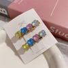 Horquilla para el cabello con diamante de color amor estilo francés, clip lateral, linda horquilla para el cabello de celebridad de internet para niña, clip de una palabra para mujer, accesorio para la cabeza, clip lateral para mujer