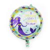 Balão de Filme de Alumínio Sereia Transfronteiriça Balão Formato Cauda de Concha de Princesa Decoração Arranjo para Festa de Aniversário Infantil