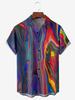 Camisa de manga curta estilo europeu e americano com estampa animal para o verão de 2024 Nova moda camisa masculina cardigã casual digital 3D