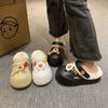 Confortáveis e Não Cansativas para os Pés, Pantufas Peludas Casuais para Exterior, Tamancos Fofos com Solado Grosso de Pelúcia para Mulheres, Novo Modelo Outono e Inverno 2025