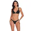 Bikini Traje de Baño Mujeres Color Sólido Europeo y Americano Comercio Exterior 2021 Nuevo bikini Hebilla Sexy Bikini Dividido