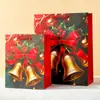 Bolsa de regalo navideña transfronteriza Kuobosu con purpurina dorada, bolso de mano de alta gama de gran tamaño, bolsa de compras para regalo navideño