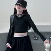 Conjunto de Dança Jazz para Meninas 2026 Novo Estilo Slim Fit Top Curto e Calça de Moletom com Letras Conjunto de Duas Peças para Primavera e Outono