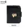 Billetera de mujer con cremallera de cuero, billetera corta, monedero con candado, antirrobo RFID 2026, transfronterizo, 70% de descuento