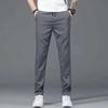 Pantalones de Nueve Puntos para Hombre, Pantalones Casuales Finos de Verano Sueltos, Pantalones Rectos de Seda Helada, Estilo Coreano de Moda, Secado Rápido, Ropa de Verano para Hombre