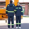 Chaqueta de Algodón Acolchada de Invierno para Hombres y Mujeres Engrosada Resistente al Desgaste Ropa de Algodón para Trabajadores de Saneamiento Ropa de Trabajo Jardín Fábrica Taller Reflectante Simple/Doble Ropa de Protección Laboral