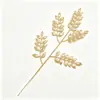 Rama Navideña Brillante de 37 cm con 5 Piezas de Hoja de Plástico, Portafotos de Árbol de Navidad Decoración Floral Estilo Europeo