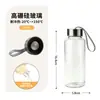 Artículos en Stock de Fábrica Dropshipping Vaso de Agua de Vidrio de Borosilicato Alto Tapa de Madera de Bambú Vaso para Jugo de Frutas Vaso para Bebidas Tapa de Acero Inoxidable Vaso para Café
