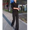 2429 Gran Amor Meiyuan 2025 Primavera Nueva Moda Nuevo Estilo Chino Estilo Nacional Top de Botones Pantalones Casuales Micro-Amplios para Mujer