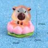 Nuevo estado de ánimo kappibala diy accesorios de resina muñeco de dibujos animados capibara caja sorpresa adornos de decoración de escritorio