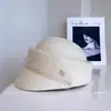 Moda de Malla de Lana Sombrero de Equitación para Mujer, Invierno Elegante Versátil con Estilo Gorra de Periodista, Cálido y Resistente al Frío