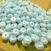 3 cuentas de ábaco color crema de 6 mm, cuentas de vidrio con hebilla de ping-and-pong, accesorios para pulseras con horquillas tejidas a mano.