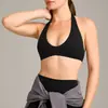 Top Fitness Costas Cruzadas com Gola Halter para Mulheres, Absorvente de Suor, Secagem Rápida, Top Esportivo para Corrida, Emagrecimento e Modelagem, Lindo Top Fitness Costas Cruzadas