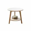 Mesa de Centro Mini Moderna para Uso Doméstico, Mesa Lateral Simples para Sala de Estar, Mesa Redonda Pequena Tendência para Lado de Sofá em Sacada com Janela de Canto