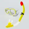 Gafas de Buceo para Adultos Lente de Cristal Templado Gafas de Natación Máscara Impermeable para Snorkel Equipo de Set de Snorkel Semi-Seco