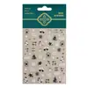 Pegatinas de arte para uñas Redanco5D en relieve, con un diseño de gran venta con detalles de lámina dorada, motivos de árbol de Navidad, copo de nieve y guante. Dr2018
