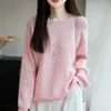 Camada Base de Malha de Lã Feminina 2026 Novo Estilo Roupa Íntima Feminina Plus Size Outono Inverno Suéter Solto Gola Redonda Top
