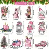 Set de Madera de 12 Piezas Transfronterizo Estilo Princesa Rosa Guirnalda Retro Dulce Ángel para Árbol de Navidad Colgante de Decoración Navideña