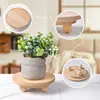 Adornos de Base de Madera Taburete de Madera Base Carnosa Bandeja para Jabón y Artículos de Tocador de Baño Base de Madera