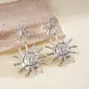 Pendientes Colgantes Ovalados de Circonita Transfronterizos Europeos y Americanos, Moda Retro, Temperamento Exquisito, Lujo Ligero, Pendientes de Alta Gama