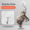 Gancho sem costura transparente não perfurado parede pendurada gancho adesivo forte banheiro cozinha sem costura parede sem pregos gancho atacado
