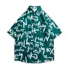 Camisa Floral Retro Hawaiana para Hombre de Manga Corta Moderna Holgada Atractiva Atractiva Pareja Vacaciones en la Costa Camisa de Playa Hombres