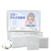 Algodão para Compressas Úmidas de Uso Livre, Esticável para Aplicação nos Olhos, Duas Aberturas para Aplicação no Rosto, Máscara Facial Três em Um com Aberturas para Boca e Nariz, Algodão Hidratante para Maquiagem, Fino