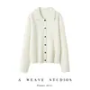 Suéter de punto de cachemira y lana con cuello de muñeca para otoño e invierno, nuevo estilo, cárdigan elegante y suave de punto trenzado