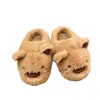 26 Otoño Invierno Nuevos Zapatillas de Algodón de Cerdo de Dibujos Animados para Mujer Ropa de Casa de Felpa Antideslizantes Con Terciopelo Adicional Engrosadas Zapatillas de Punta Cerrada para Mejor Amigo