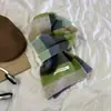 Bufanda de Colores Arcoíris con Rayas Bloque de Color para Mujer Estilo Coreano Japonés Ins Moda Otoño Invierno Calentador de Cuello Tejido Simple