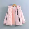 Jaqueta Nova de Fleece Forrado para Meninos Jaqueta Corta-vento Nova Moda Infantil Jaqueta Primavera/Outono Jaqueta Impermeável de Outono/Inverno para Meninas