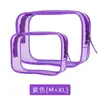 Bolsa de aseo de PVC Bolsa de cosméticos transparente Bolsa de almacenamiento portátil Bolsa de aseo de viaje de gran capacidad Impermeable de alta gama