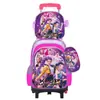 Nueva Lindo Carrito Escolar para Estudiantes de Primaria Grados 3~6 Set de Tres Piezas de Dibujos Animados Mochila Escolar de Dos Ruedas Seis Ruedas para Niños Lista para la Venta