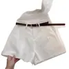 Shorts Casuales para Mujer 2026 Primavera/Verano Nuevo Estilo Coreano ins Estilo Hong Kong Retro Simple Ropa Exterior Cintura Alta Falda-Pantalón Pierna Ancha