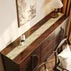 Alfombrilla transparente estilo chino para aparador, mantel de vidrio suave transparente de PVC, alfombrilla protectora para superficies de mueble de TV y zapatero