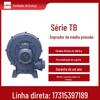 Soprador de turbina Litz TB100-1 de média pressão baixo ruído filtro de aço inoxidável soprador de média pressão 0,75kw