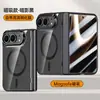 Funda Adecuada para Teléfono Plegable de Pantalla Dual Apple iPhone, Cubierta Protectora Transparente Anti-Caídas con Galvanizado Magnético de Cuerpo Completo