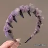 Cor de café com leite tecido plissado presilha de cabelo dentada design de dentes antiderrapante acessório de cabelo feminino suave para combinar em ambientes externos