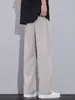 Pantalones Rectos Juveniles Retro Simples de Moda Verano Seda Helada Frescos Caída Casuales Pantalones Largos Holgados Oversize