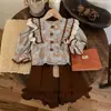 Nuevo Conjunto de Ropa de Otoño para Niñas Elegante Moderno Retro Pantalones de Campana de Otoño para Niños Estilo Otoño Ropa para Niños Celebridad de Internet Niñas