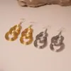 Pendientes Colgantes Redondos Huecos Transfronterizos Europeos y Americanos, Lujo Ligero y Sensación de Alta Gama, Ganchos para Orejas de Personalidad Exagerada, Diseño Único, Estilo Nicho