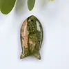 Atacado Transfronteiriço Pingente de Peixe de Cristal Natural de 40mm Pedra Criativa DIY com Furo Pedra Ágata Peixe-Moldado Colar