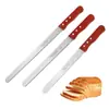 Cuchillo de Pan de Acero Inoxidable para Rebanar Pastel y Tostadas, Cuchillo Dentado para Capas, Herramienta de Repostería para Uso Doméstico, Sin Residuos