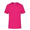 Camiseta de trabajo de verano de cuello redondo de secado rápido con estampado de logo, ropa de manga corta para fitness, deportes, running y actividades de team-building