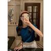 Camiseta de Manga Corta Suelta con Cuello Redondo de 15 Colores Songming Wang Zha para Mujer Camiseta Básica Estilo Nuevo Líneas Trece de Guangzhou Dn218