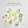 Binkes Serie Fresca de Verano Amarilla Zirconia Brillante Aleación de Titanio Joyería Cabeza de Repuesto para Aretes de Lóbulo, Piercings de Labio y Piercings de Nariz