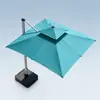 El soporte de aleación de aluminio de doble capa en voladizo para sombrilla de patio proporciona sombra estable para el patio o la terraza, creando fácilmente un ambiente fresco al aire libre.