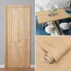 Muebles Renovados Pegatinas de Veta de Madera Autoadhesivas Imitación Madera Chapa para Armario Puerta de Madera Gabinete Tablero de Madera Escritorio Papel Tapiz Impermeable