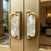 Aleación de Aluminio Nácar Lujo Mango Largo para Entrada de Villa Club Casa Puerta Corredera Manija de Puerta de Vidrio